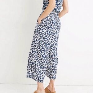Madewell Blue and White Floral Capris